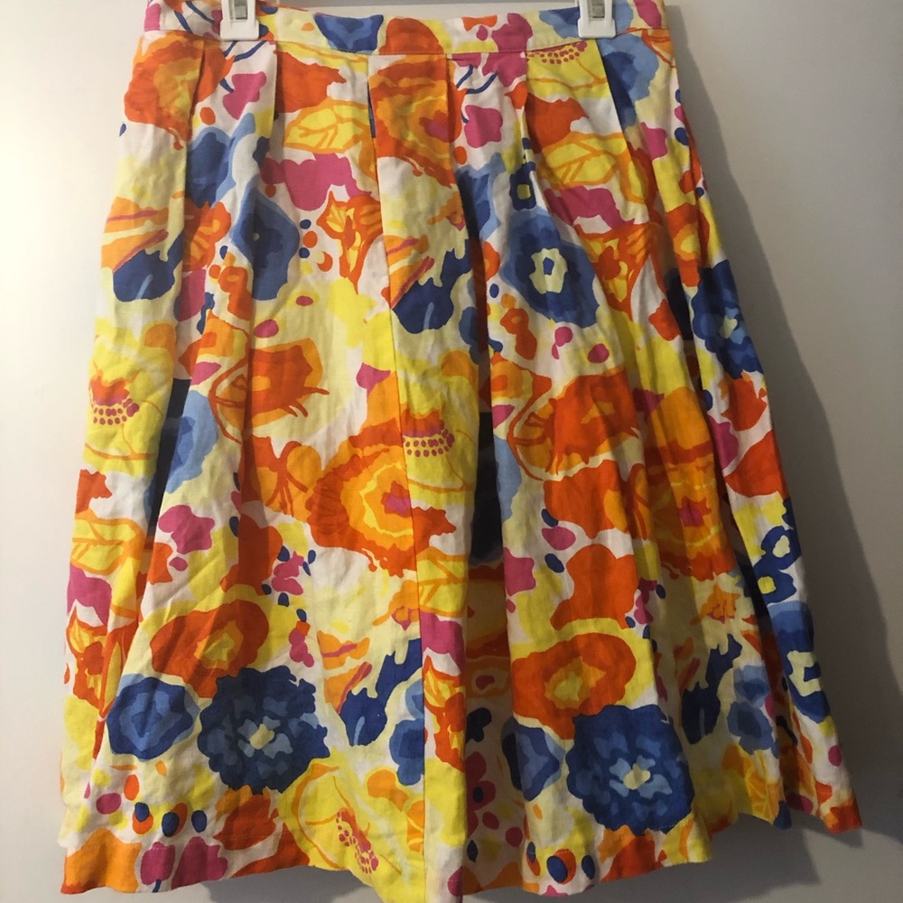 Liz Claiborne size 12 pockets floral linen skirt